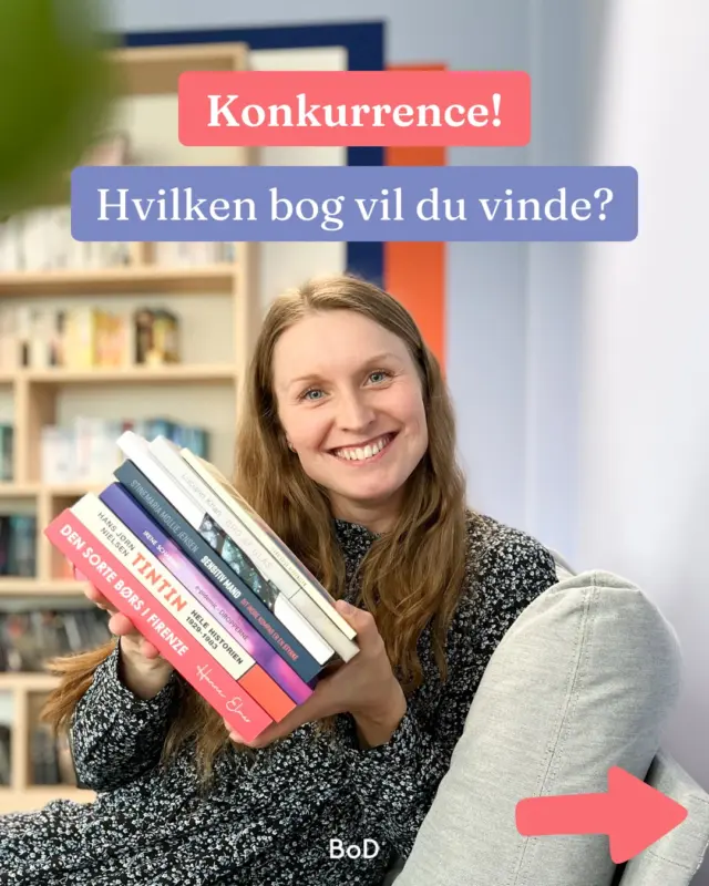 ✨Konkurrence!✨ Verdens Bogdag 2025!📚

I dag d. 23. april er det verdens bogdag - og det fejrer vi ved at udlodde bøger til 8 heldige vindere!🎉

Du kan vinde en af følgende bøger:
🌟 Børn til salg af Marie Broberg (@mariebrobergforfatter) | Aktuel og populær biografi
🌟 Teknologisk verdenssyn af Cathrine Honoré (@kaos_i_moerket) | Novellesamling
🌟 Bro af glas af Luciann Khan (@luciann_khan) | Poesi om livet
🌟 Rusalka går nu af Bitten Markussen (@bimindful_aarhus) | Lyrik og smukke illustrationer
🌟 Sensitiv mand af Stinemaria Mollie Jensen (@stinemariamollie) | Værktøjer og gode råd
🌟 e-pidemic af Irene Scharbau (@irenewho) | "Elektrisk" young-adult-bog
🌟 Tin Tin - hele historien af Hans Jørn Nielsen | Analyse og fortælling
🌟 Den sorte børs i Firenze af Hanne Elmer (hanneelmer) | Spændende krimi

Sådan deltager du:
👉 Følg @bod_danmark her på Instagram
💙 Like dette opslag
📖 Kommentér, hvilken bog du kunne tænke dig at vinde (du må gerne kommentere flere gange med forskellige bøger for at øge dine vinderchancer🤭)

🙋‍♂️Tag også gerne en læsehest!

OBS! Konkurrencen slutter i morgen d. 24. april kl. 23. Vinderne får besked fredag d. 25. april✨

Mere info til de forskellige bøger finder du i vores bogshop via link i bio🔗

Konkurrencen er ikke på nogen måde forbundet med Instagram. Du kan finde vores generelle betingelser for deltagelse i konkurrencer via link i bio.
.
.
.
.
.
#verdensbogdag #bogkonkurrence #dklit #læselyst #bogglæde #boganbefaling #bogelskere #danskebøger  #danskeforfattere #konkurrence