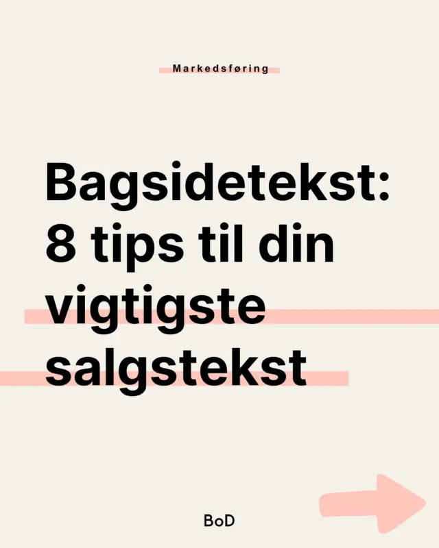 Din bagsidetekst skal sidde lige i skabet👊✍️ Hvis den gør det, kan du øge dine salgschancer betydeligt!

Men hvordan gør man lige det? Swipe i opslaget, og du vil blive godt rustet til at skrive din bogs bagsidetekst👏

I vores nyeste blogindlæg finder du konkrete eksempler og en guide til opbygningen - find det via link i bio👀

Har du selv tænkt over virkemidler i bøgers bagsidetekster?😊
.
.
.
.
.
#bagsidetekst #skrivetips #danskeforfattere #forfatterliv #skrivelyst #jegskriver #forfatterdrøm #skriveglæde #selvudgiver #dkskriver