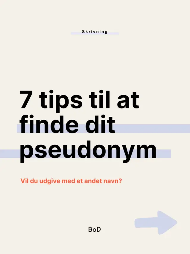 👨‍💻Skriv under et pseudonym? Der kan være flere grunde til at skrive under et andet forfatternavn end det borgerlige, og her får du 7 tips til at finde det helt rigtige!📚

👉 På vores blog finder du den fulde blogartikel med flere tips til, hvad du skal være opmærksom på, når du udgiver under et pseudonym (link i bio)☺️

Har du selv skrevet under et pseudonym? Så skriv en kommentar og fortæl, hvordan du kom frem til navnet!🤗
.
.
.
.
.
#skriveglæde #pseodonym #forfatterliv #forfatter #forfatterspire
