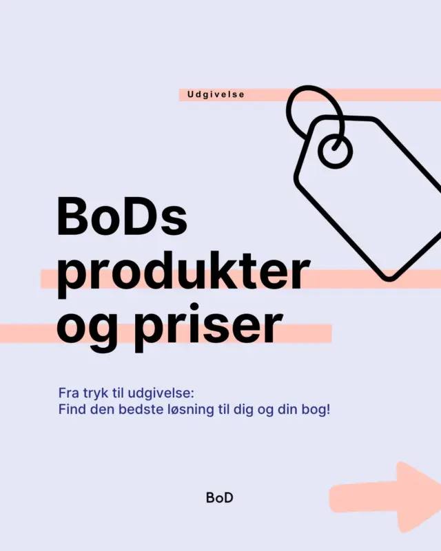 Få overblikket over de forskellige tryk- og udgivelsesmuligheder hos BoD🤗📚

Hvordan vil du udgive din bog? Der kan være forskellige ønsker til budget, tempo og hjælp undervejs, hvilket vores produkter afspejler😊

Fælles for alle er, at vi trykker med print-on-demand-metoden, så du slipper for lageromkostninger og behøver ikke noget startoplag. Hver bog trykkes først, når der foreligger en bestilling.

Vi uddyber vores fire produkter:
📕 Print (tryk uden udgivelse)
📗 Publish (billigste løsning for fuld udgivelse)
📘 Publish Plus (udgivelse inkl. omslag)
📙 Publish Premium (udgivelse inkl. unikt omslag og bogsats)

Hvis du har brug for hjælp til at finde den rigtige løsning til dig, eller brænder inde med spørgsmål, så smid endelig en kommentar, så vi kan hjælpe dig videre!🤗

Har du mod på at starte dit bogprojekt? Så opret en gratis bruger i myBoD og start din bogrejse (følg link til bod.dk via bio)!🥰📖

UDGIV BOG | TRYK BOG | SKRIV BOG | PRINT ON DEMAND